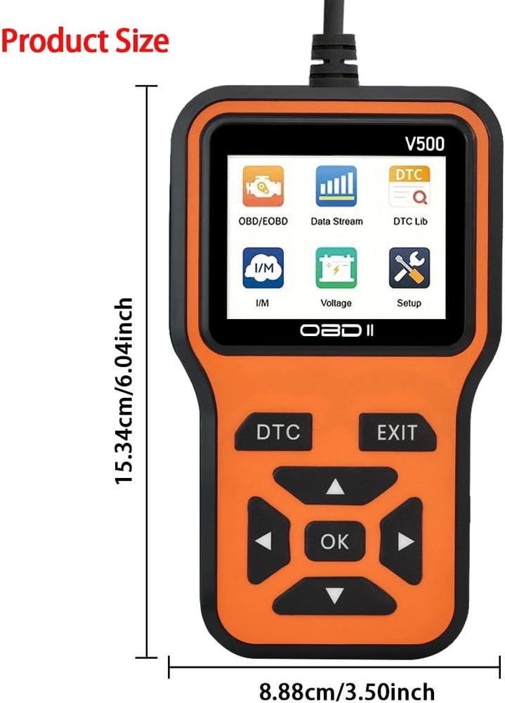 OBD2 Scanner Diagnostic Tool - Check Engine Light Code Scanner Tool with Reset,