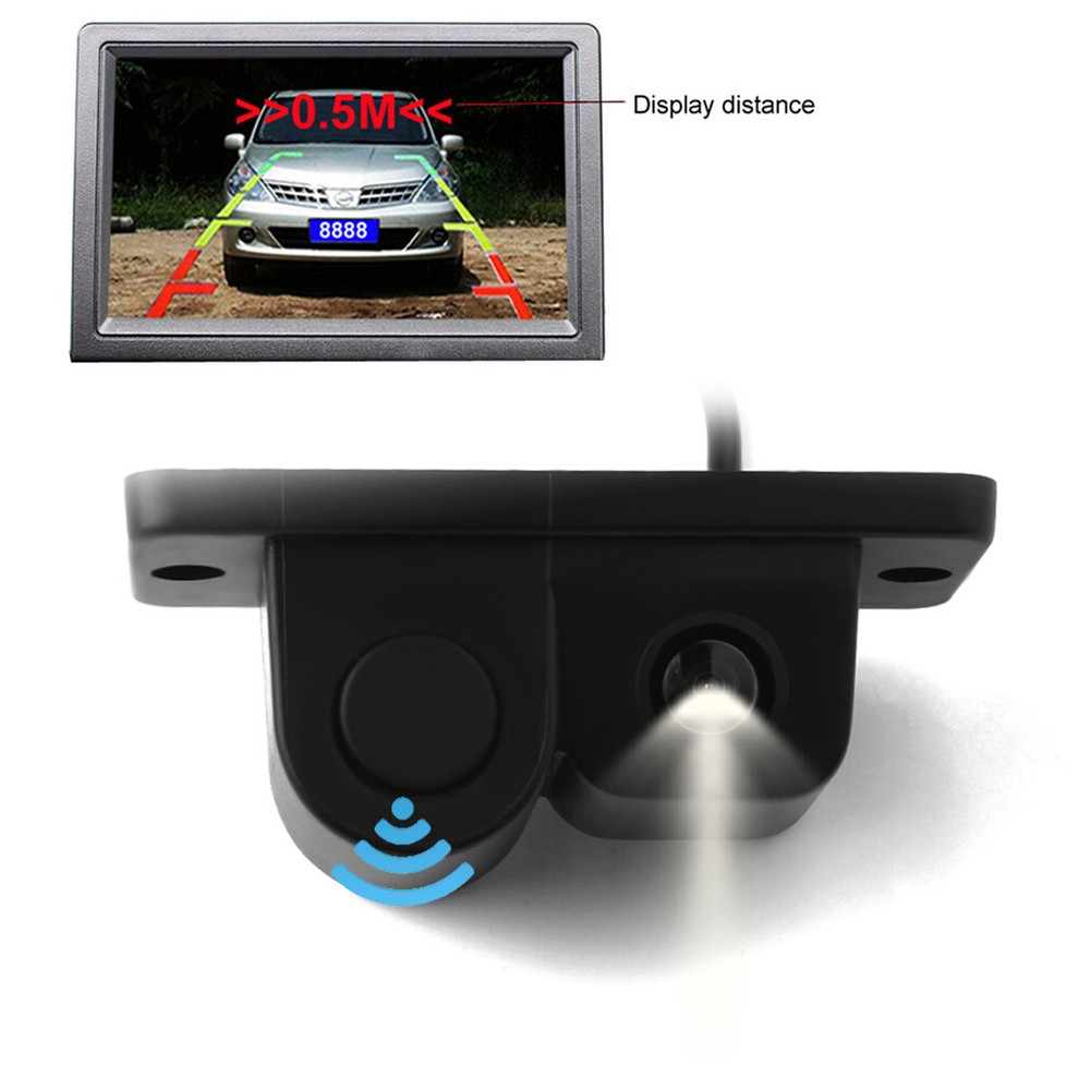 Auto Car Reverse Backup Parking Radar Rear View Camera With Parking Sensor