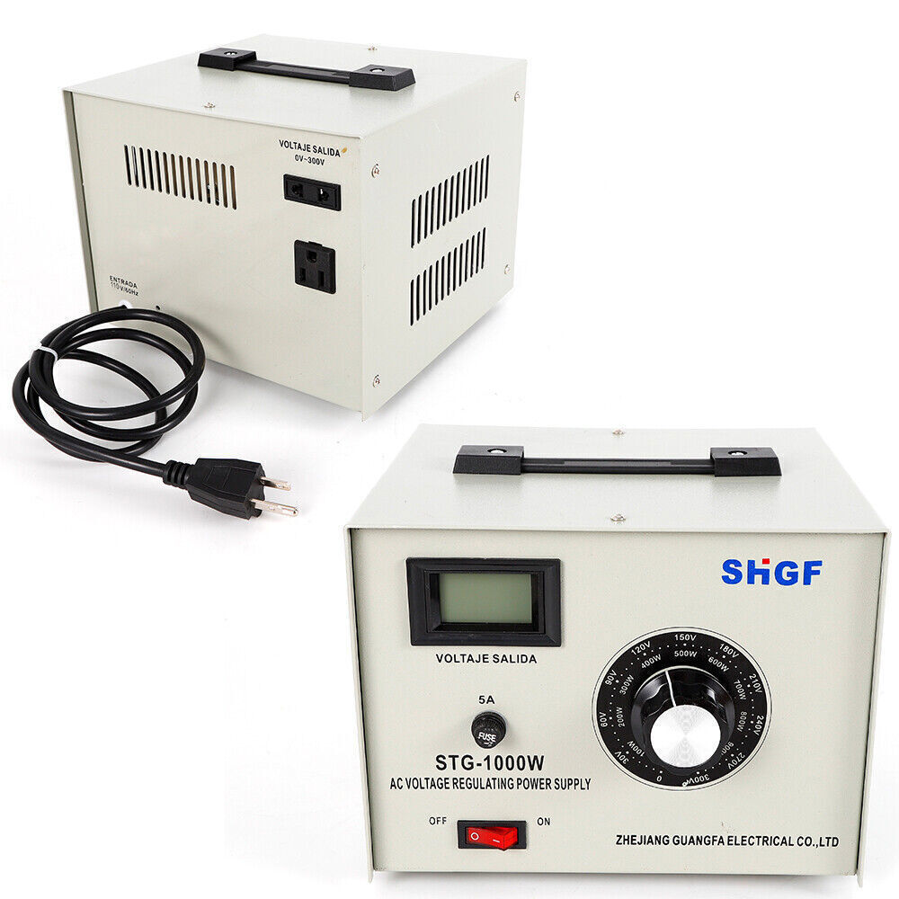 STG-1000W Variac Auto Transformer Variable Voltage Regulator Metered 0-300V