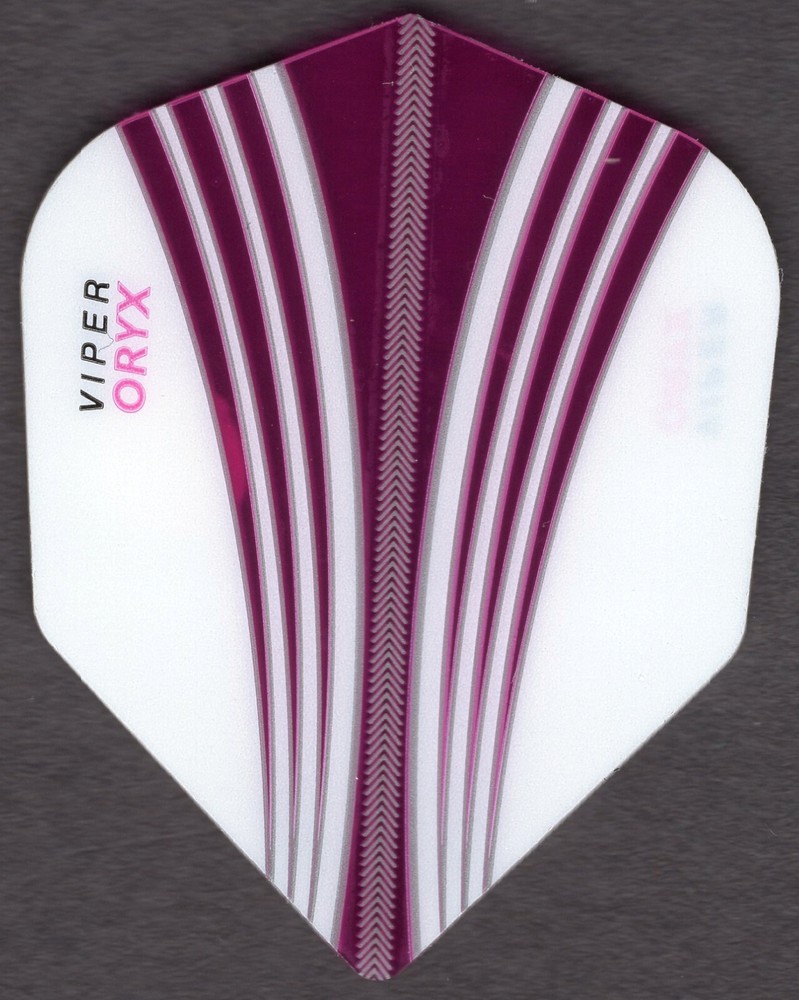 White and Pink ORYX VIPER Dart Flights: 3 per set