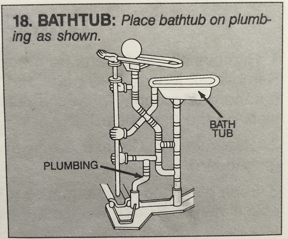 1986 Mousetrap Game Milton Bradley Replacement Part - Bathtub EUC
