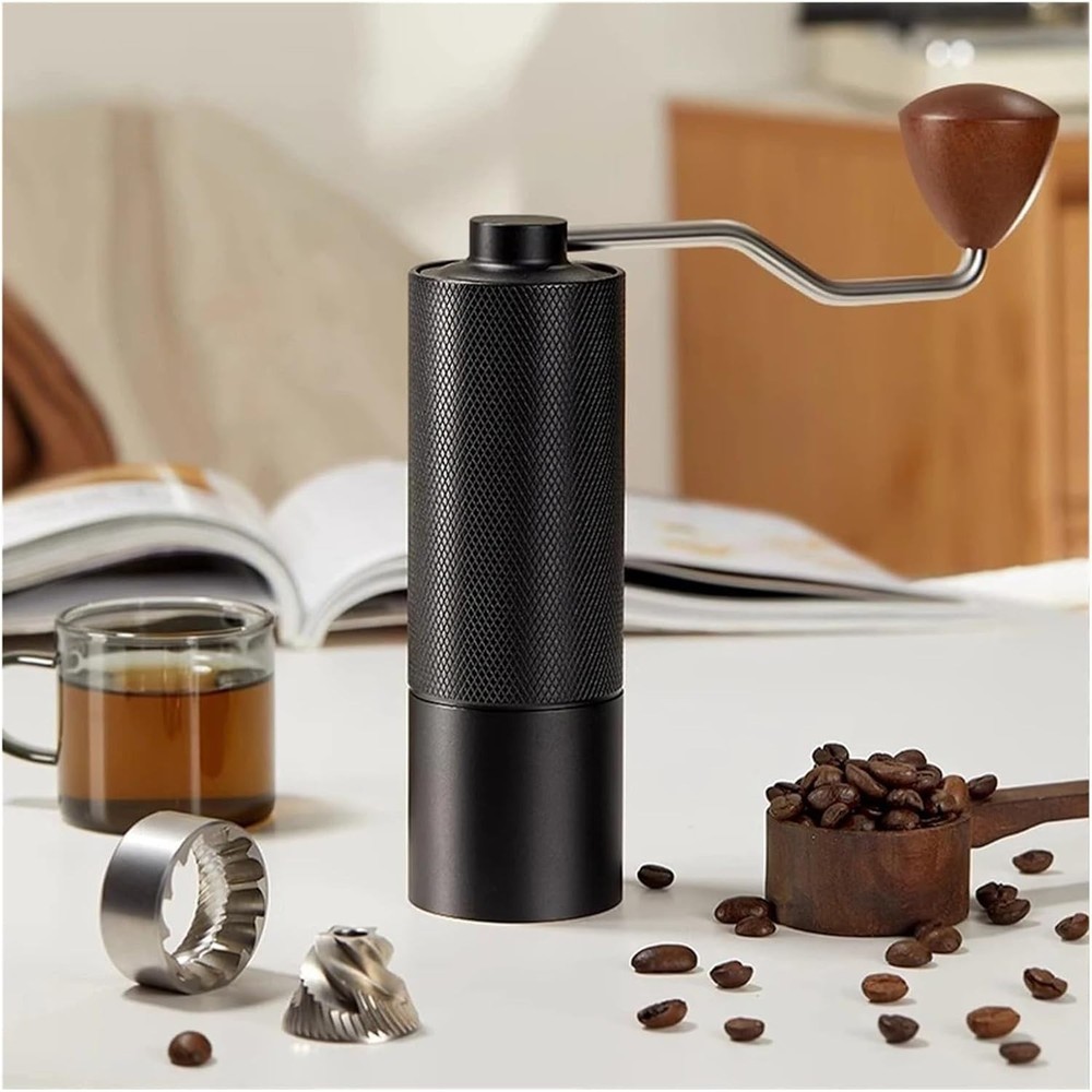 Manual Coffee Grinder Stainless Steel Conical Burr Adjustable Setting Grinder
