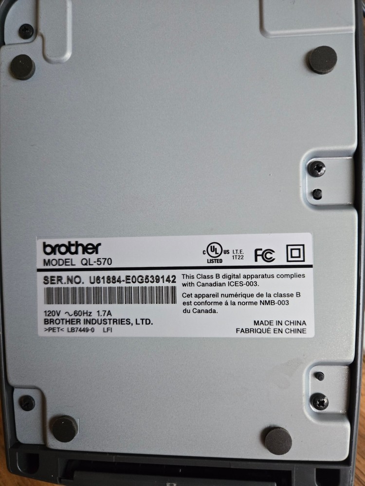 Brother QL-570 Professional Thermal Label Printer