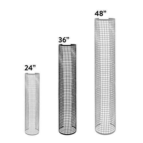 Rigid Plastic Mesh Tree Bark Guard Protector (36" Tall x 4" Diameter (5 Pack))