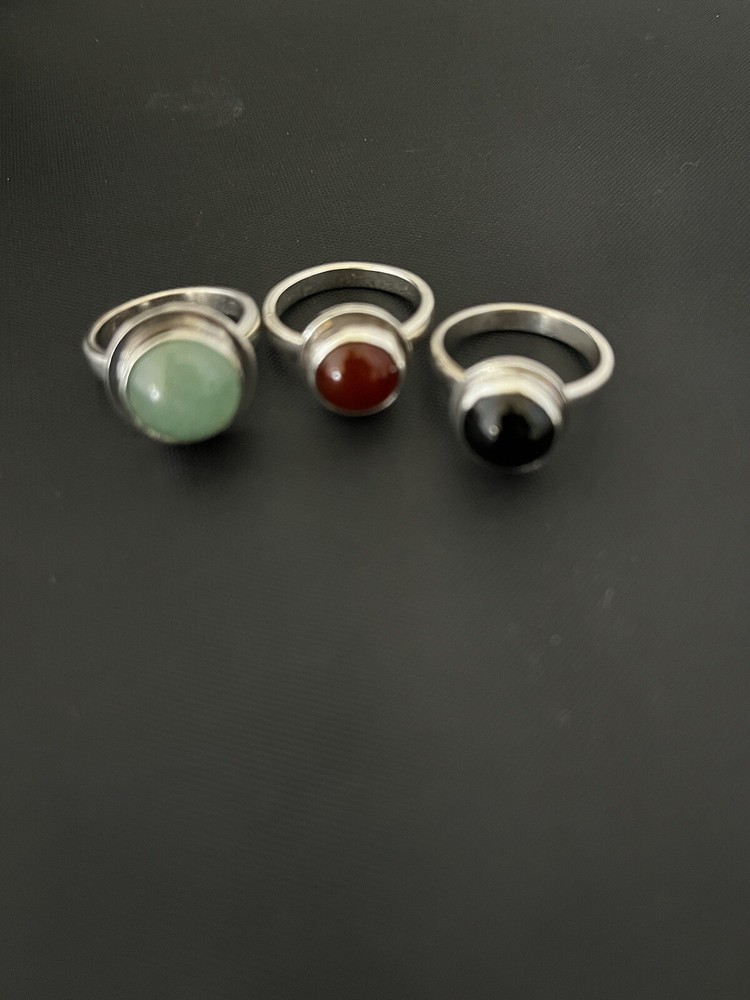 Silver Ring Simple Ring Single Stone Handmade Ring