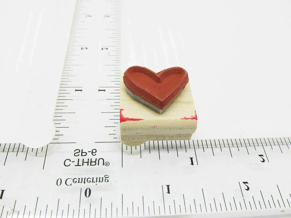 Line Art Heart Rubber Stamp - Stamp Set D32