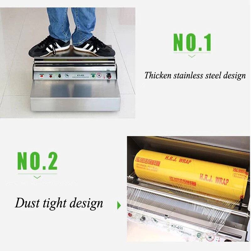 Plastic Wrap Packaging Machine Supermarket Fruit Fresh Vegetable Baler KY-450