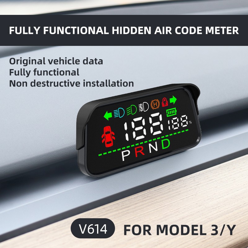 V614 Fully Function Hidden Air Code Meter for Tesla Model 3/Y