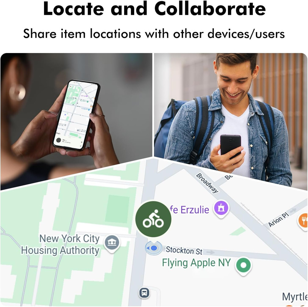 Android Air Tracker 4 Pack, Bluetooth Tracker for Android, Works with Google Fin