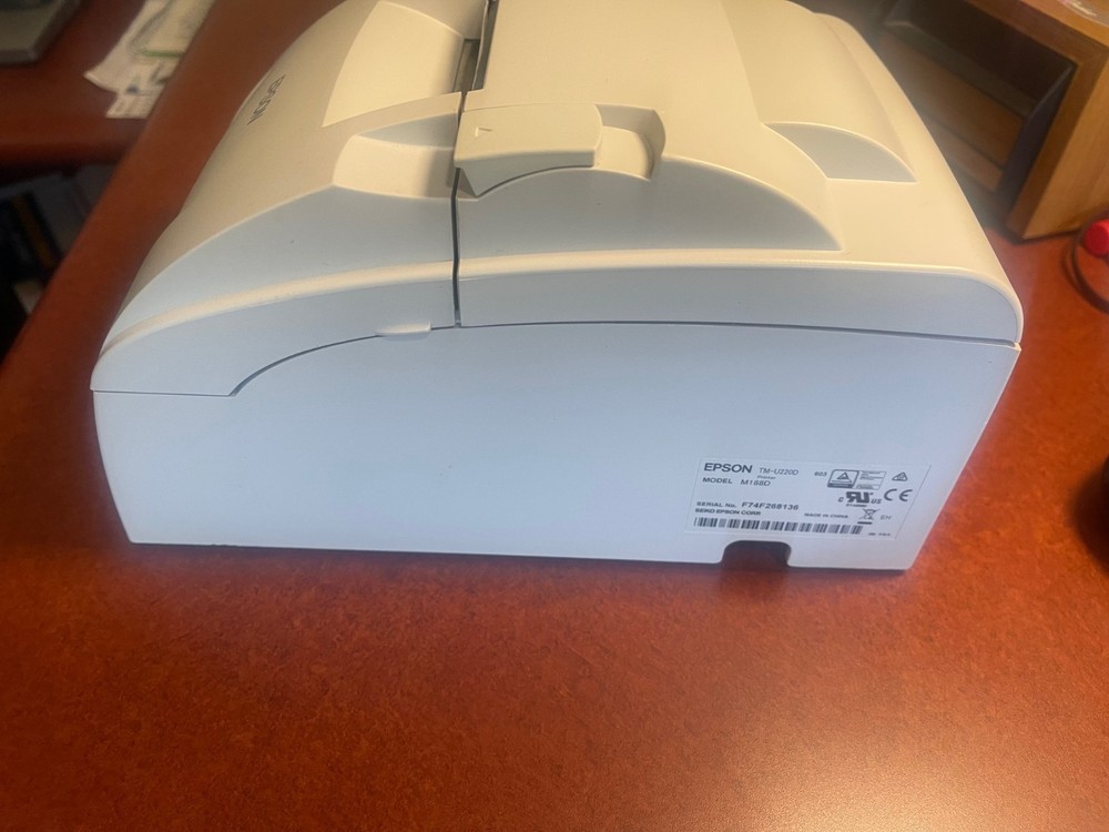 EPSON TM-U220D M188D Dot Matrix POS Receipt Printer Power Supply &USB.