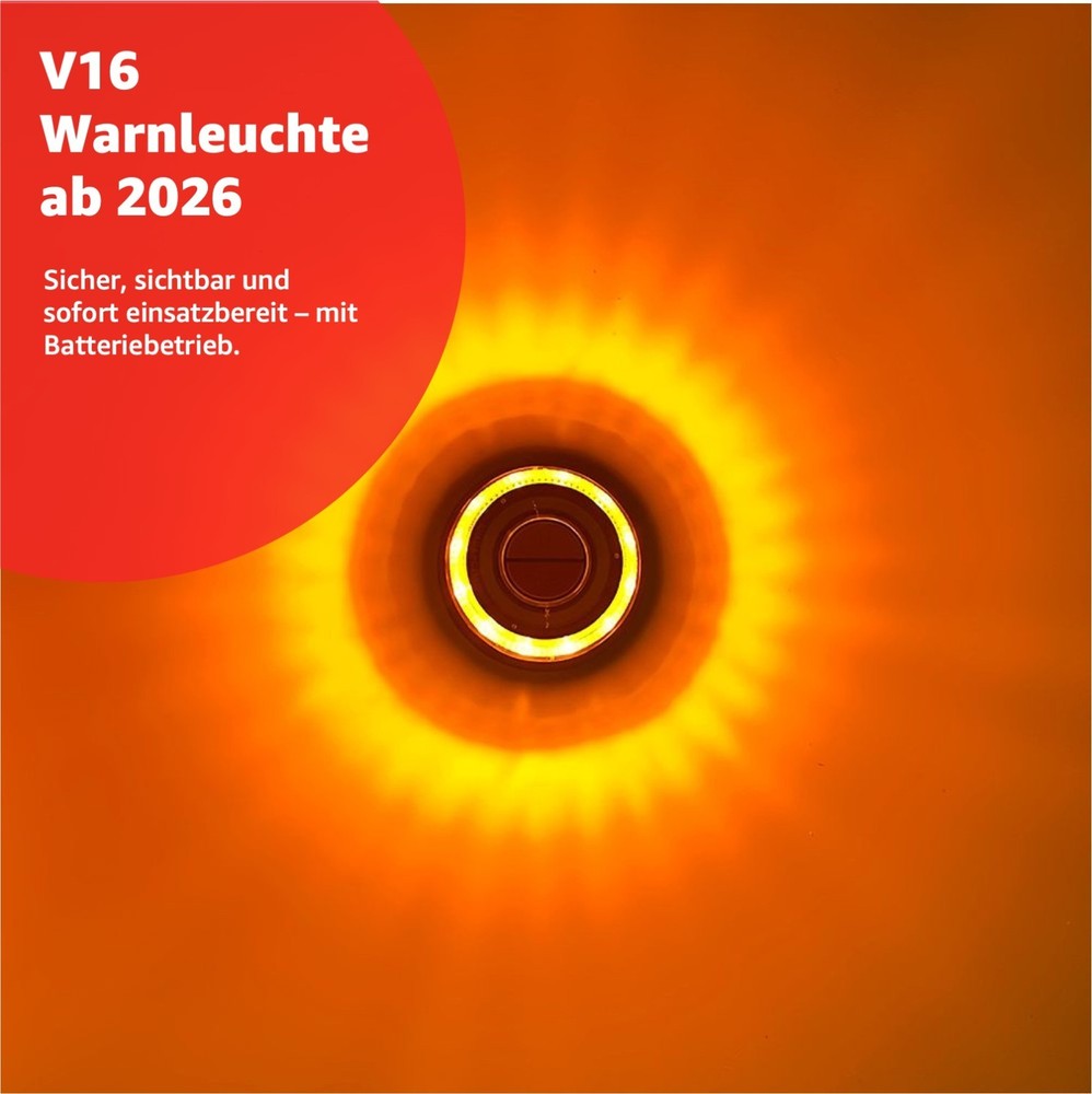 3x V16 EU Emergency Light - Warning Triangle Alternative & Safety Light