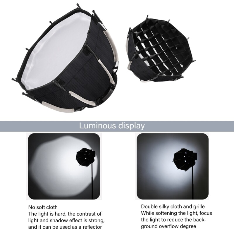 Small 290mm Octagonal Softbox Easy Storage Octagonal Softbox for Photography