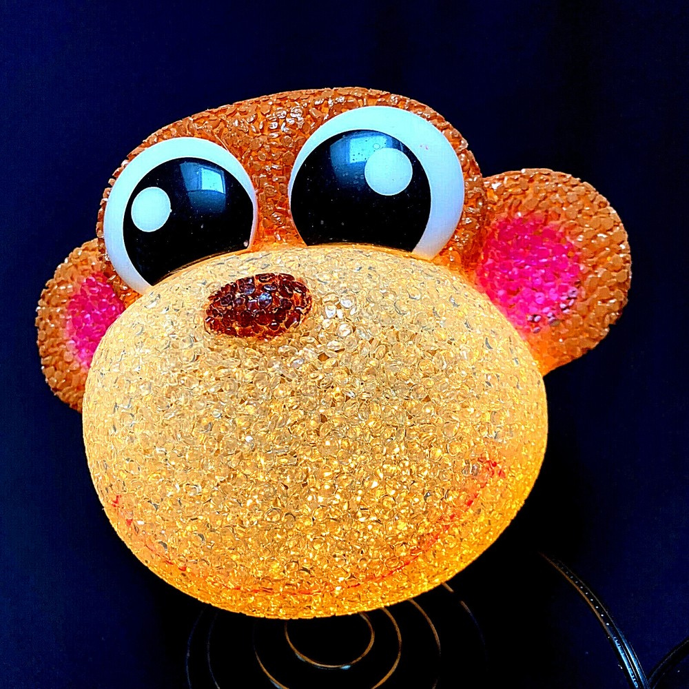 Lamp Monkey Face Melt Plastic Popcorn Spring Base Electric Kids Night Light