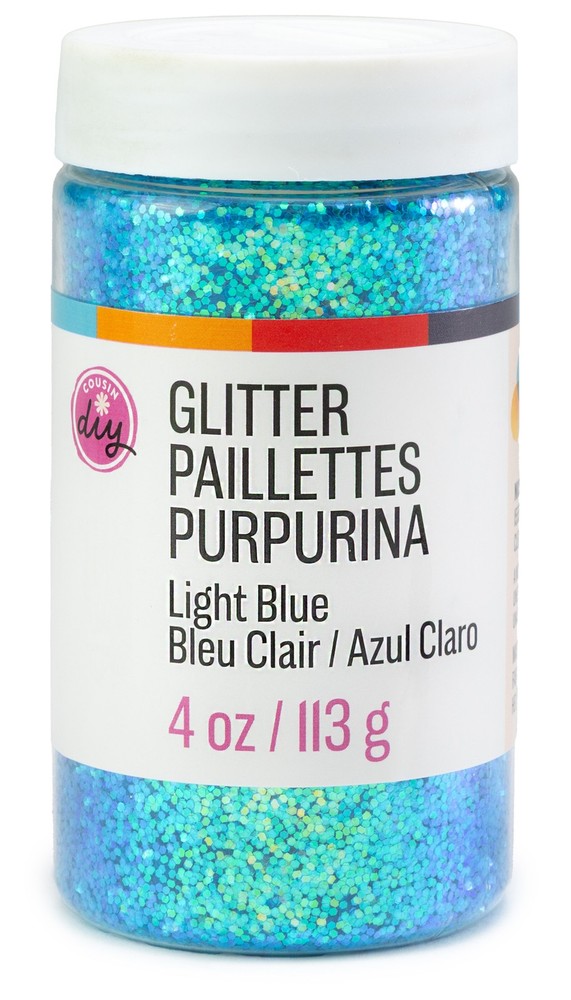 CousinDIY Glitter 4oz-Light Blue - 3 Pack