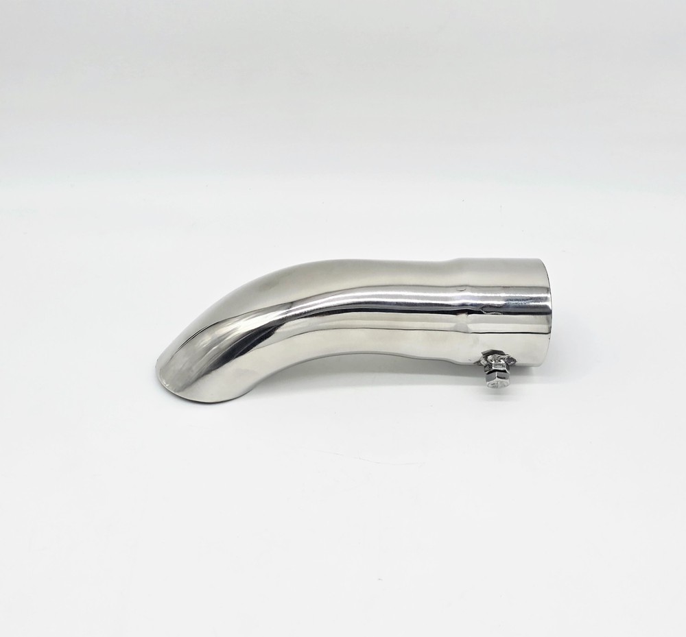 1.75" 45mm Inner diameter  Bolt-On Curl Down Stainless Exhaust Tail Pipe Tip