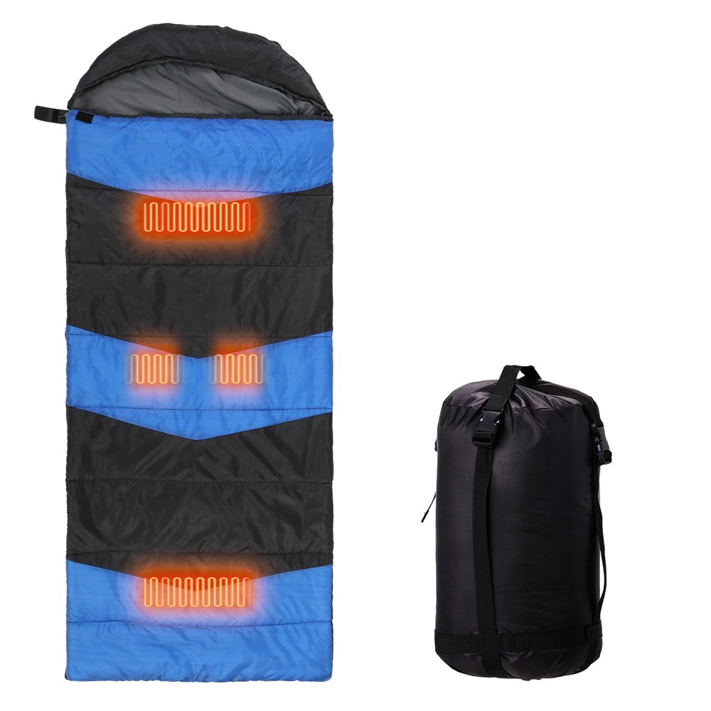 Rectangular Waterproof Sleeping Bag, Heating Pad for Backpacking Hiking Camping