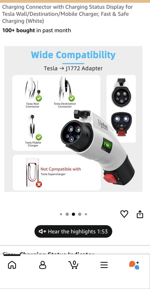 J1772 To Tesla Charging Adapter