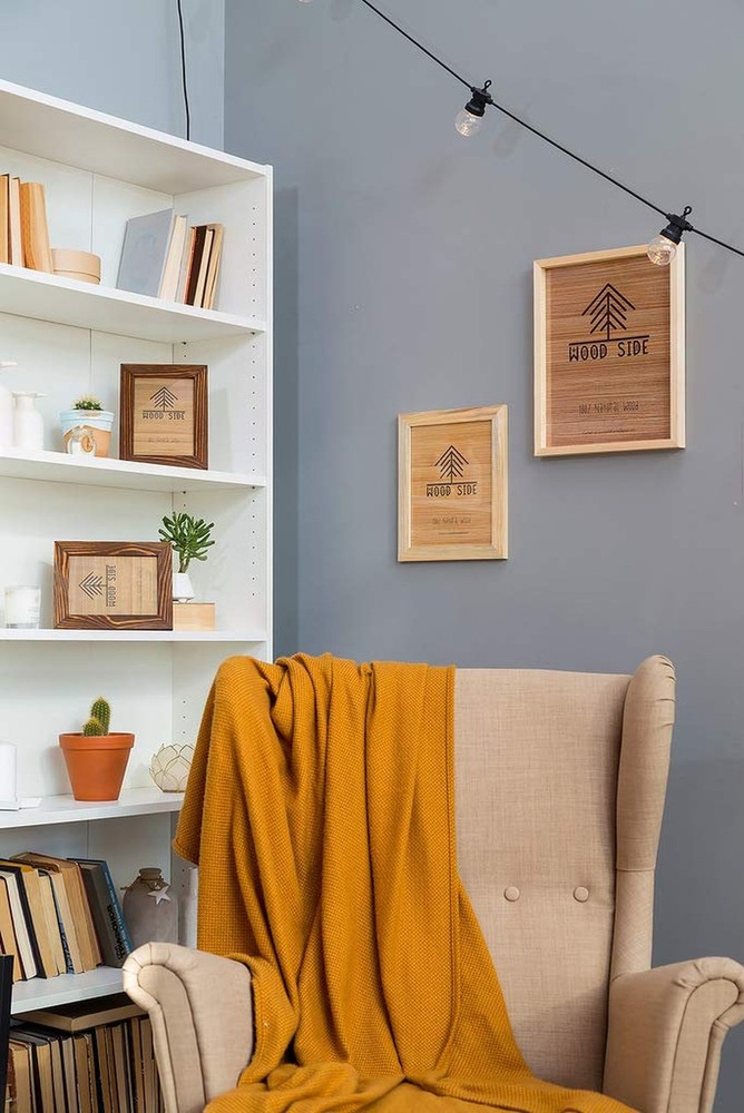 Rustic Wooden Poster Picture Frame 14x22 - Natural Solid Eco Distressed Wood ...
