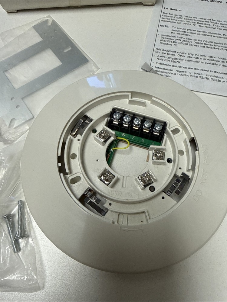 DETECTION SYSTEMS DS MB4WA 4 Wire Smoke Detector Base NEW