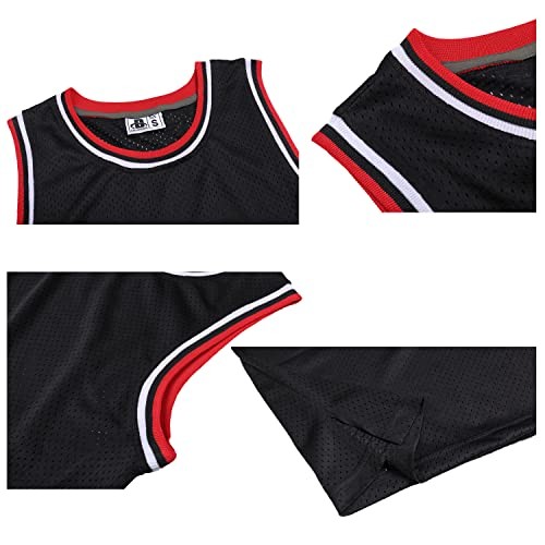3 Pack Men's Blank Basketball Jerseys Mesh Performance 3X-Large Black/Red/White