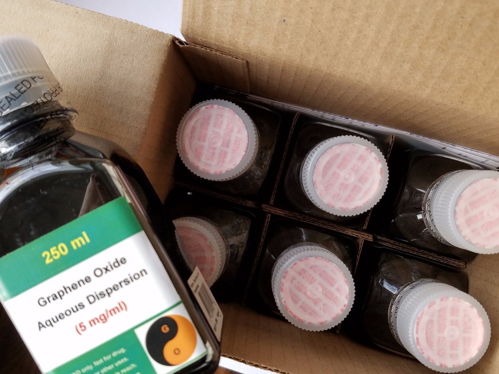 pH~6-7, 250 ml, 5mg/ml, Single-Layer Graphene Oxide Aqueous Dispersion