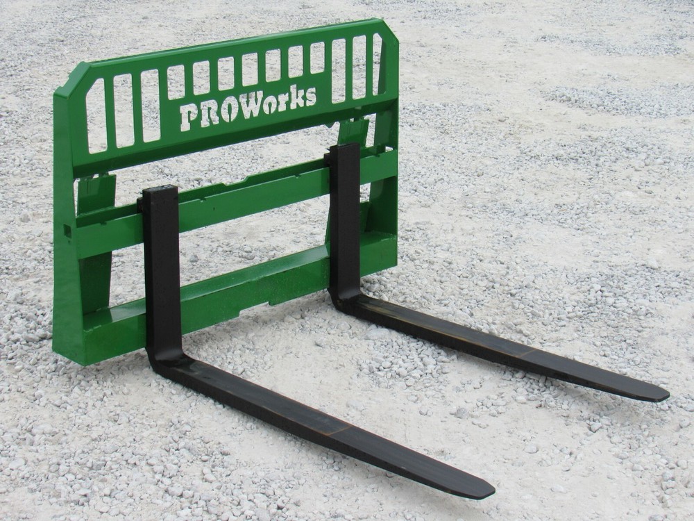 48" 4,000 Pound Pallet Fork Attachment Fits John Deere Tractor Loader Hook Pin