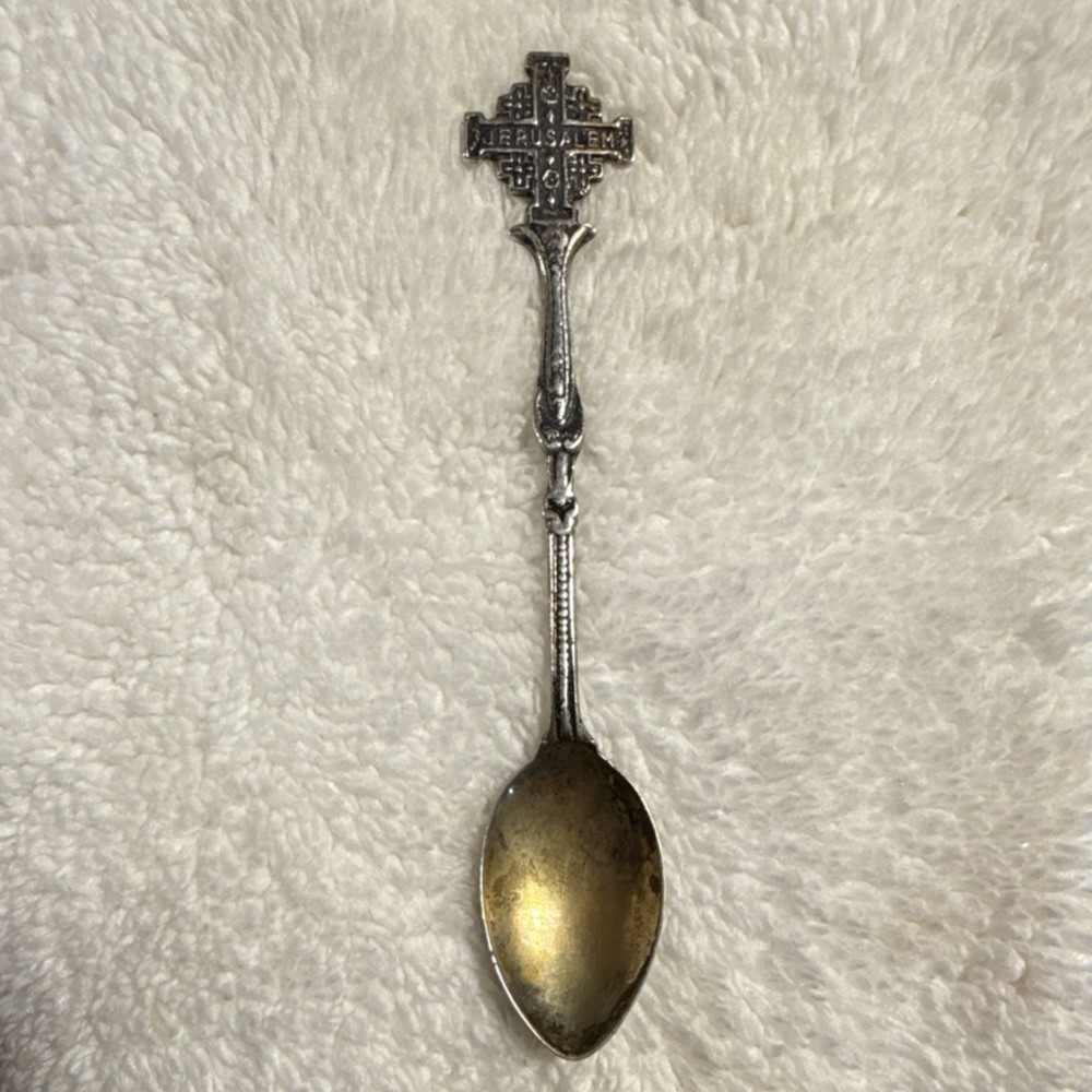 Jerusalem Cross .800 Silver Souvenir Spoon
