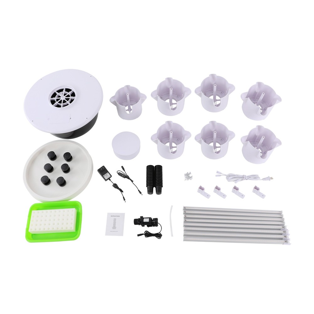 Vertical 28-Pots Hydroponics Tower Set Hydroponic Growing System Home Gardening