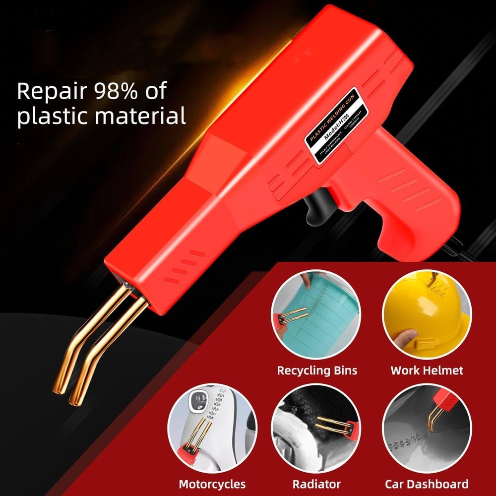 220W Plastic Welder, Multipurpose Fit, Plastic Welding Kit, Quick Plastic Rep...