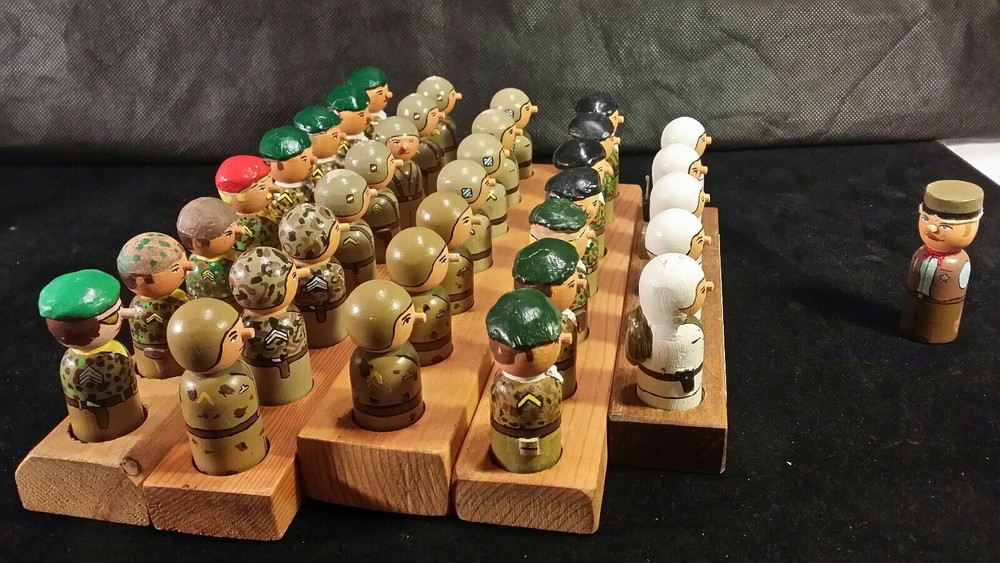 Collection Folk Art Toy Soldiers Handmade