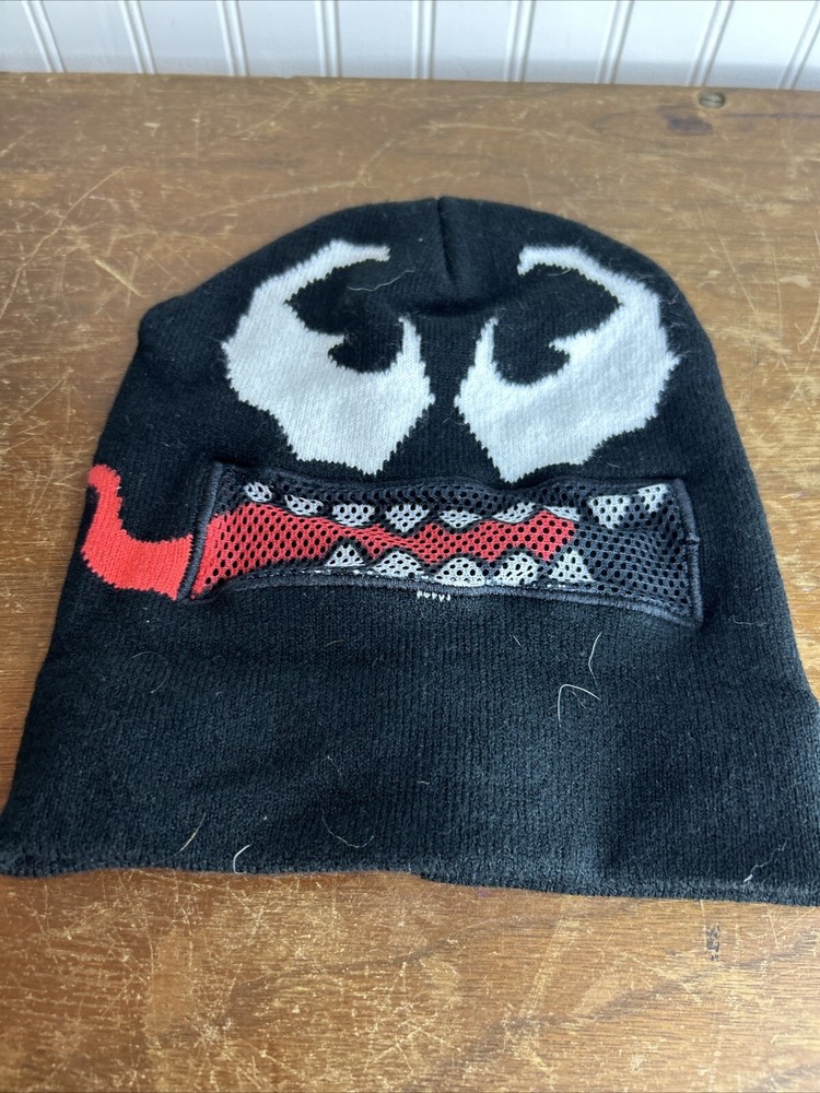 Marvel Comics Venom Winter Knit Cap Hat New Flip Down Cuff