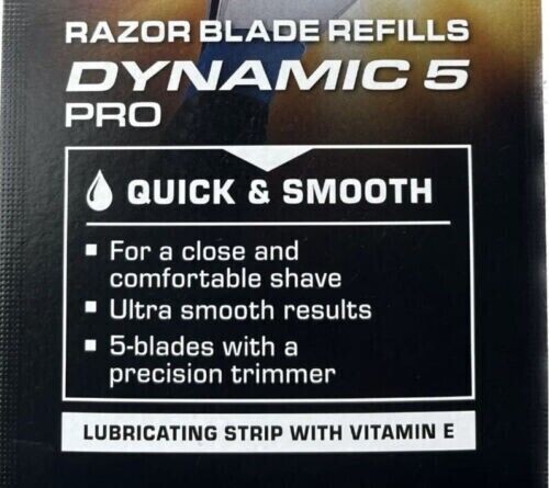 Cien Men Dynamic 5 Pro Blade Shaving System. Quick & Smooth. 1×Handle 2× Refill
