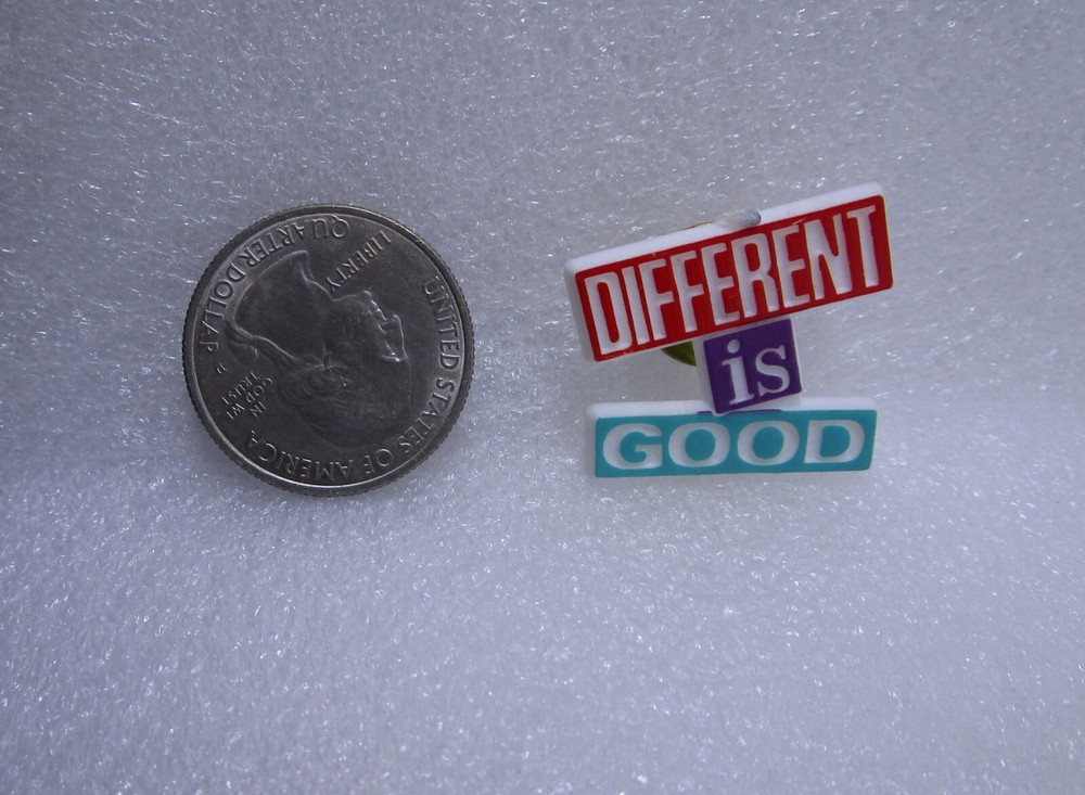 Different Is Good Plastic Pin
