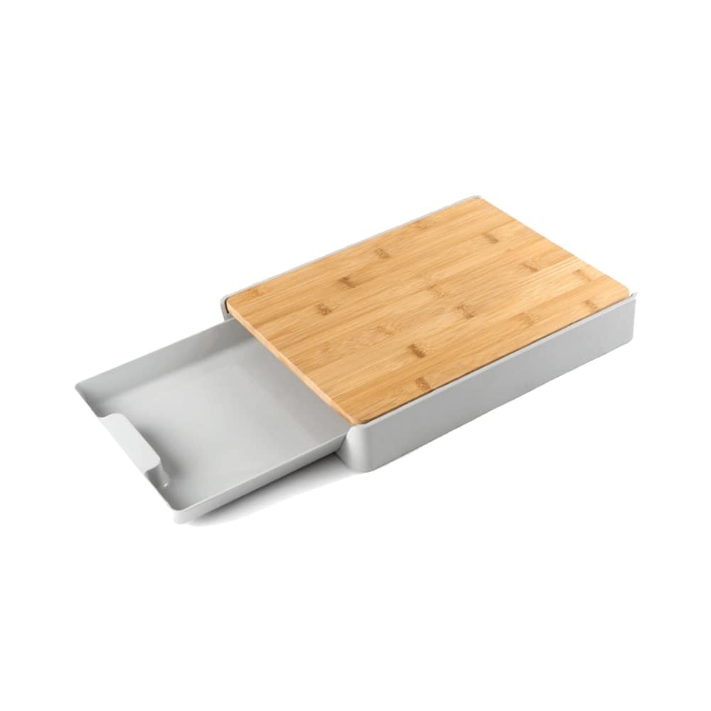 Cutting Board with Base Tray,Kitchen Bamboo Platter Great Gift for Mother’s D...