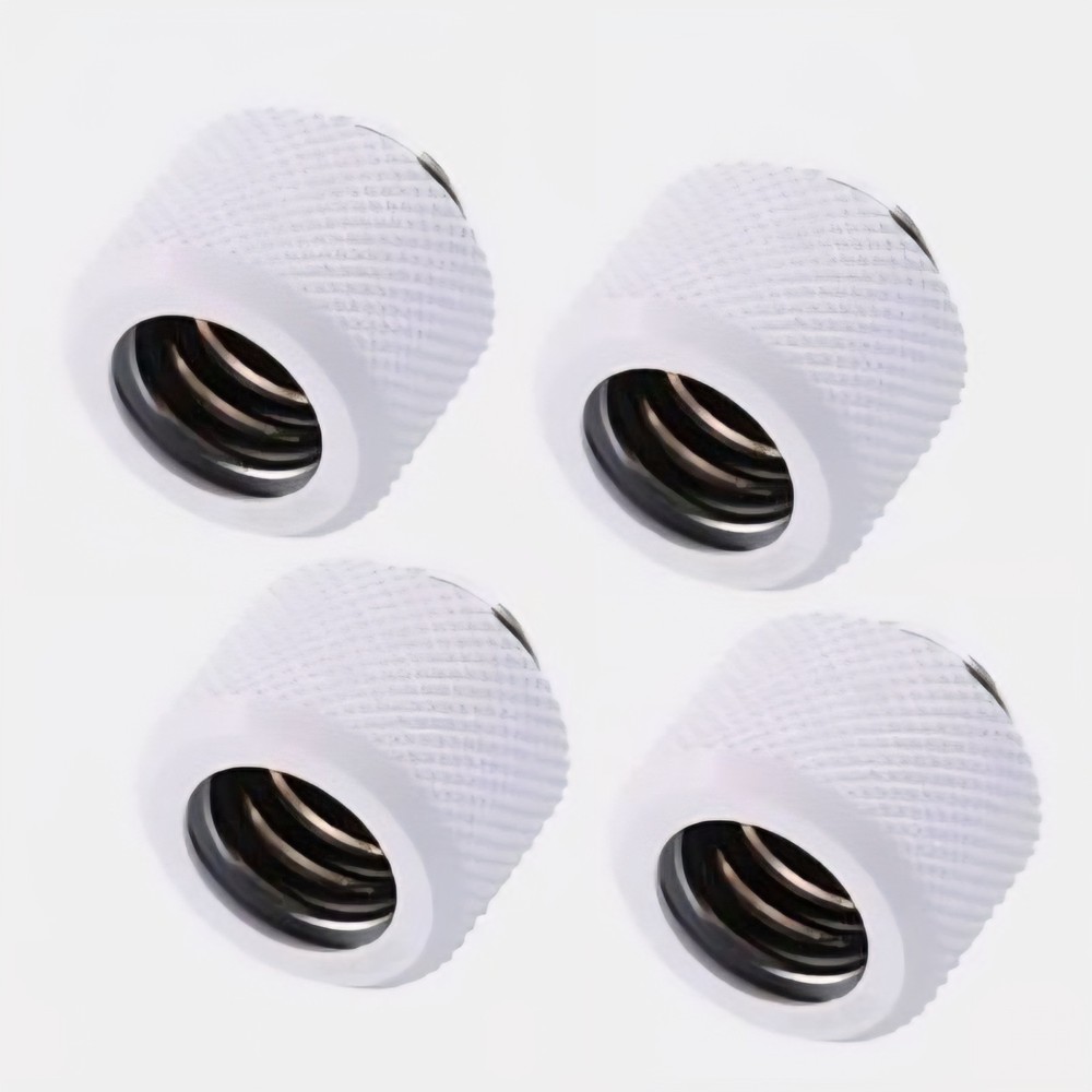 Bykski Rigid 14mm OD Fitting - White (B-HTJ-L12) 4 Pack