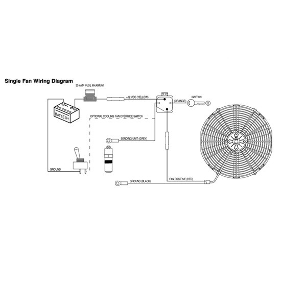 SPAL 12" Pull Type Curved Blade Radiator Cooling Fan-1330 CFM