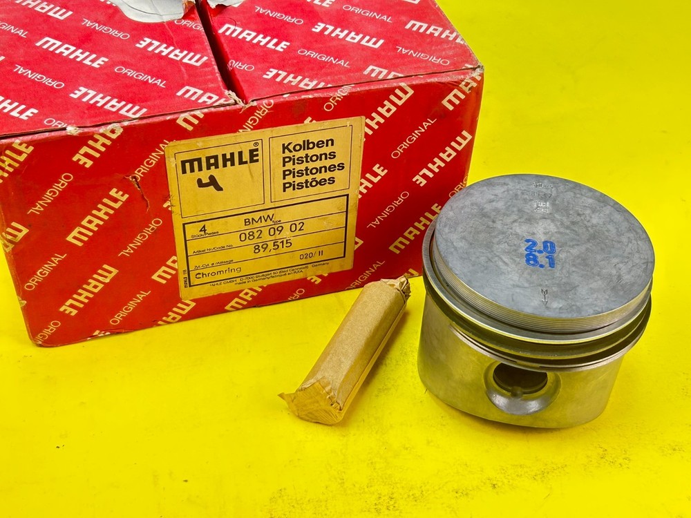 BMW E10 E21 E12 E9 E6 E10 Mahle Piston Set Kolben 2nd OS 89.50 mm 0820902 NOS