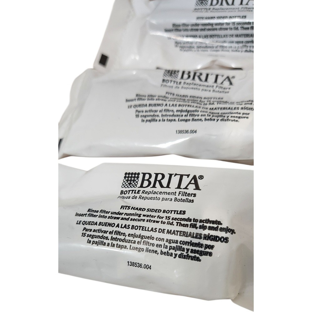 Brita Bottle Replacement Filters 3 Pack for Hard Sided Bottles 138536.004 White