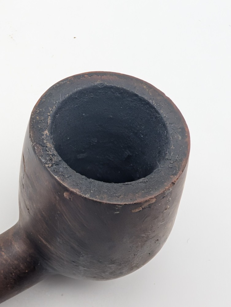 Vintage Golden Leaf Briar Pipe - Billiard Style