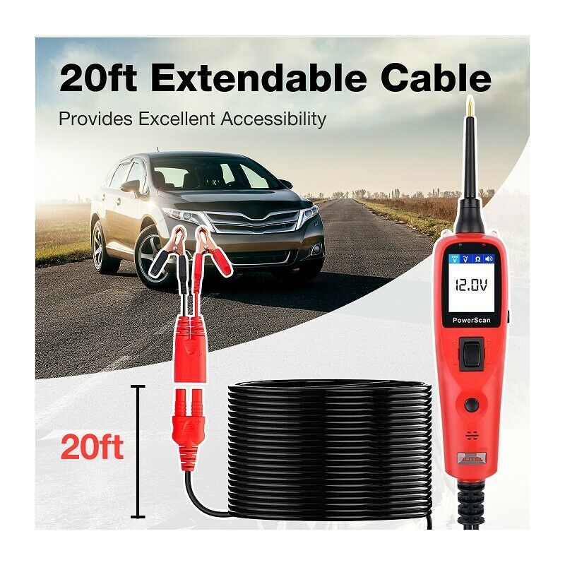 Autel PowerScan PS100 Diagnostic Tool Electrical System 12/24V Circuit Test Lead