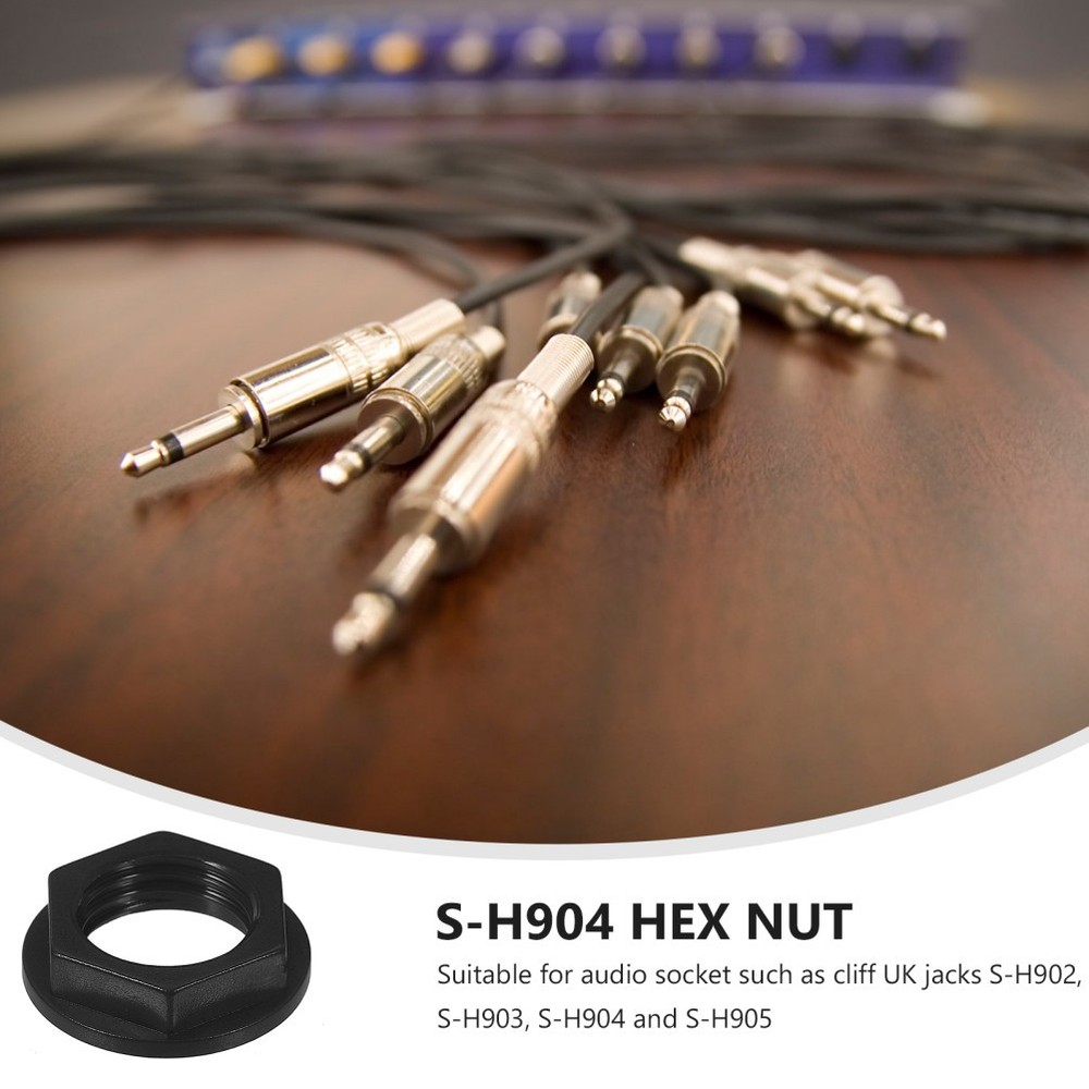 M6 Nylon Lock Nut Uk Socket Split Headphone Jack Hexagon Thin