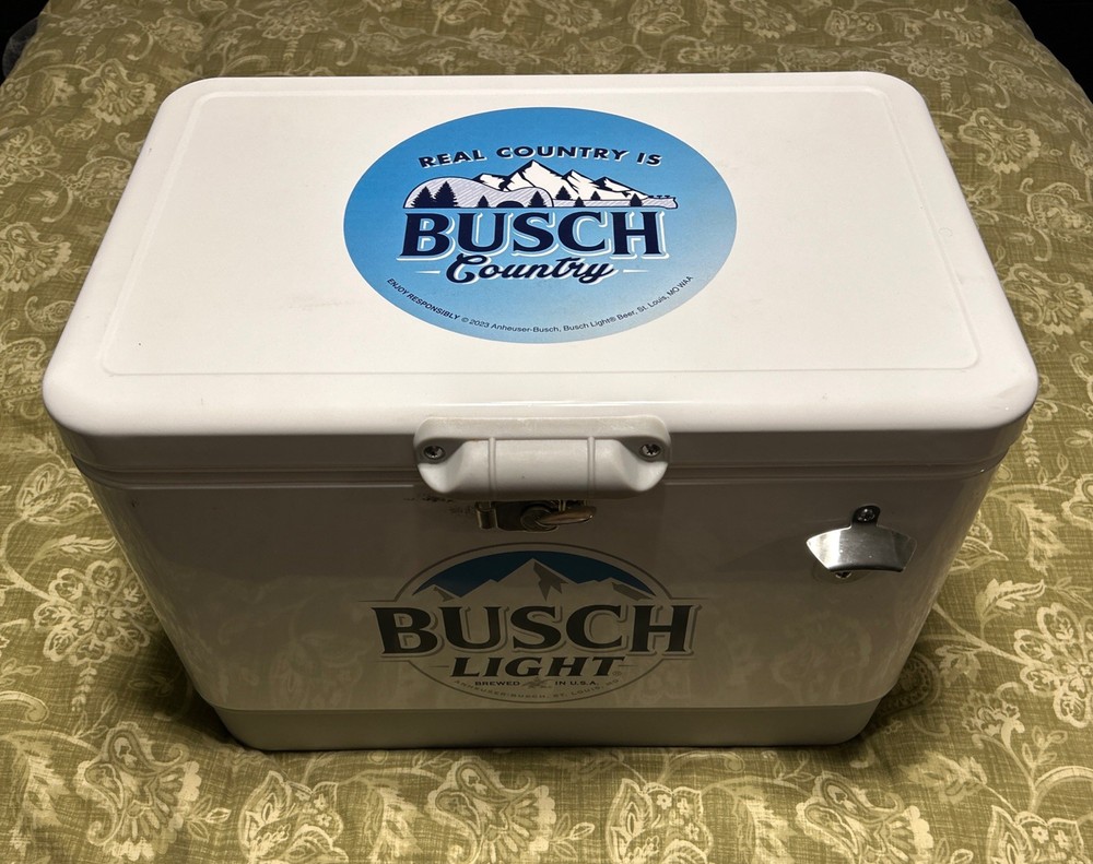 Busch Light White Ice Chest Beer Cooler