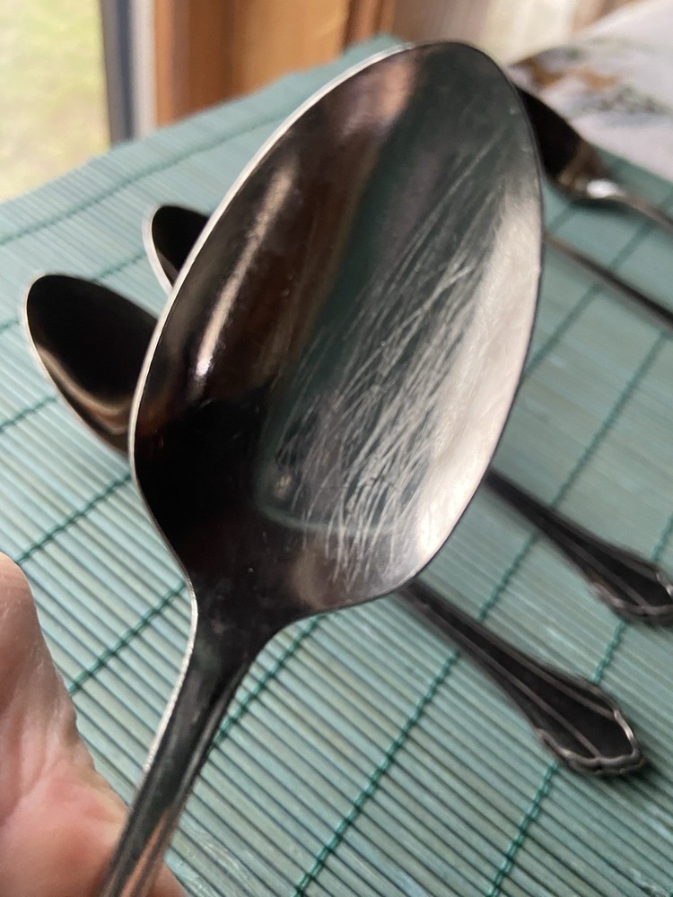 Oneida Community CLARETTE Stainless Teaspoons 6” Flatware Set 3