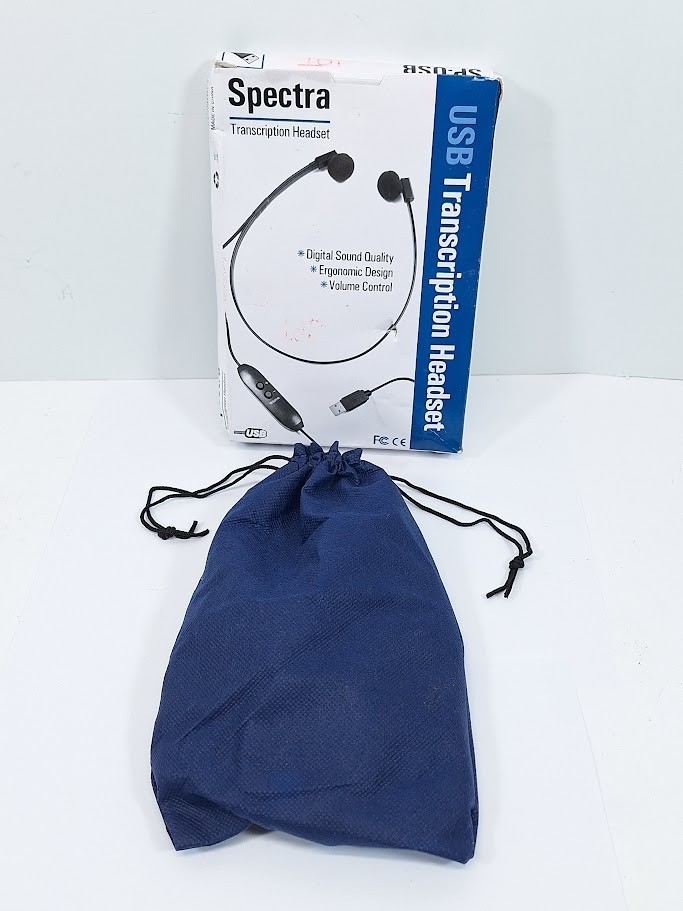 Spectra USB Transcription Headset with in line volume control