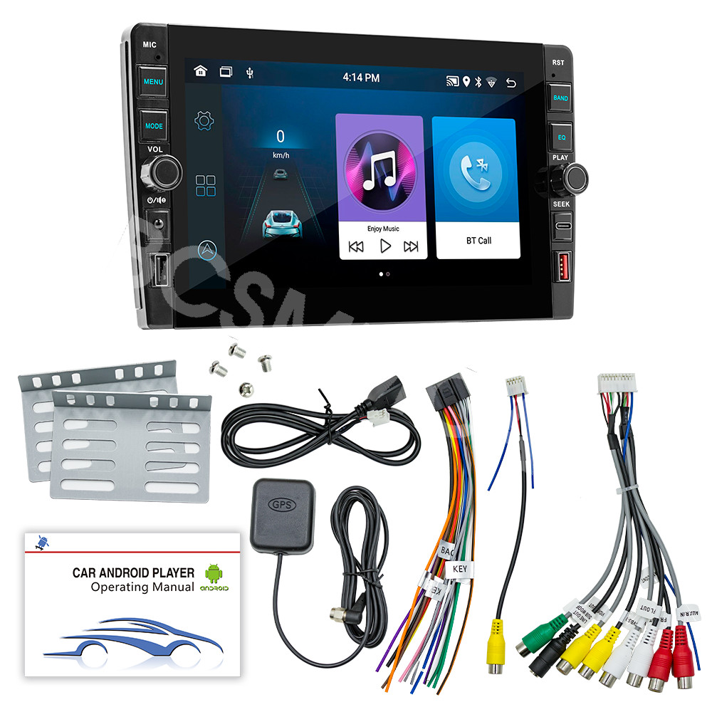 2Din Android Car Stereo Radio Bluetooth GPS Navigation for Carplay Android Auto