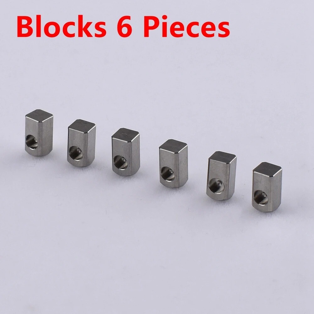 6×Titanium Guitar Floyd Rose Bridge Tremolo Lock String Insert Blocks