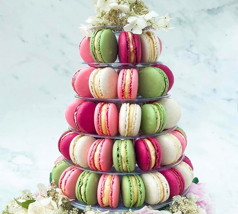 Macaron Cupcake Stand 6 Tier Large Macaron Dessert Tower Display Round Cupcake