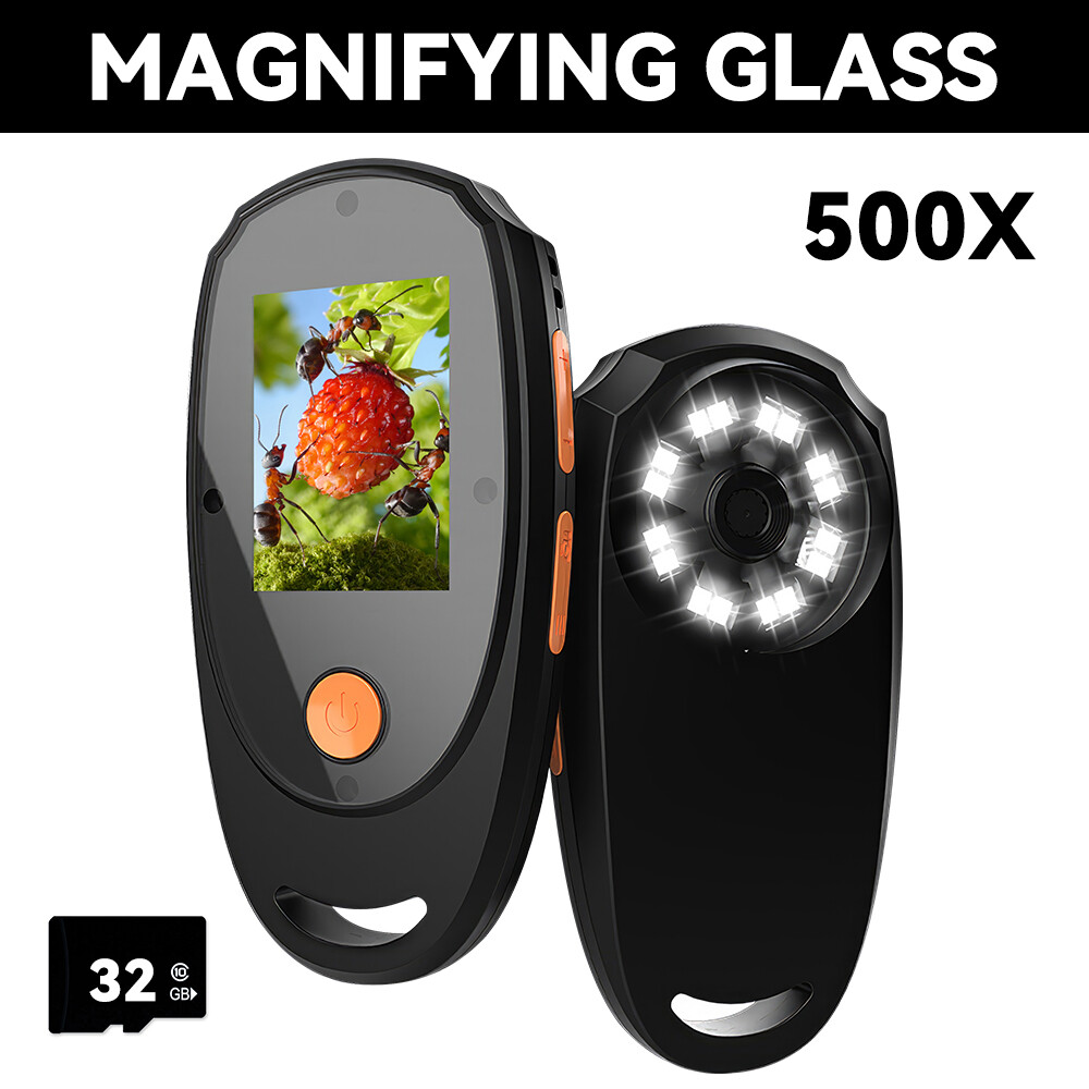 Digital Microscope Handheld 2.0 inch IPS Color Screen Digital Magnifying Glass