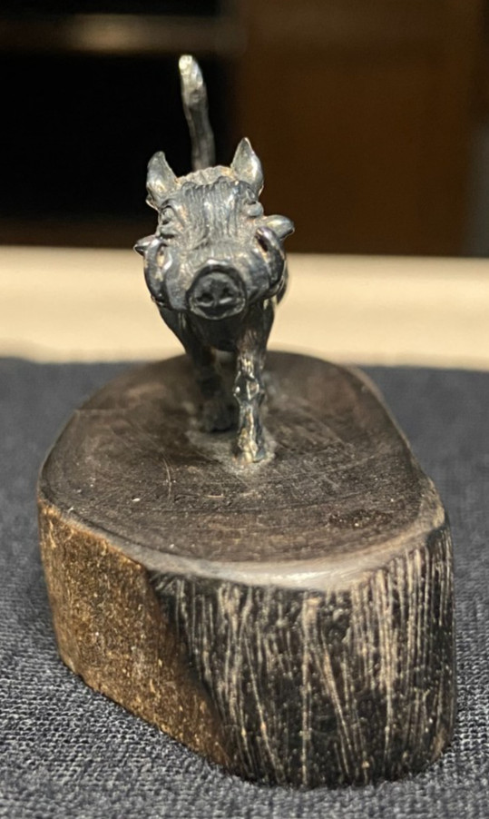 Patrick Mavros Silver Warthog Miniature Figure