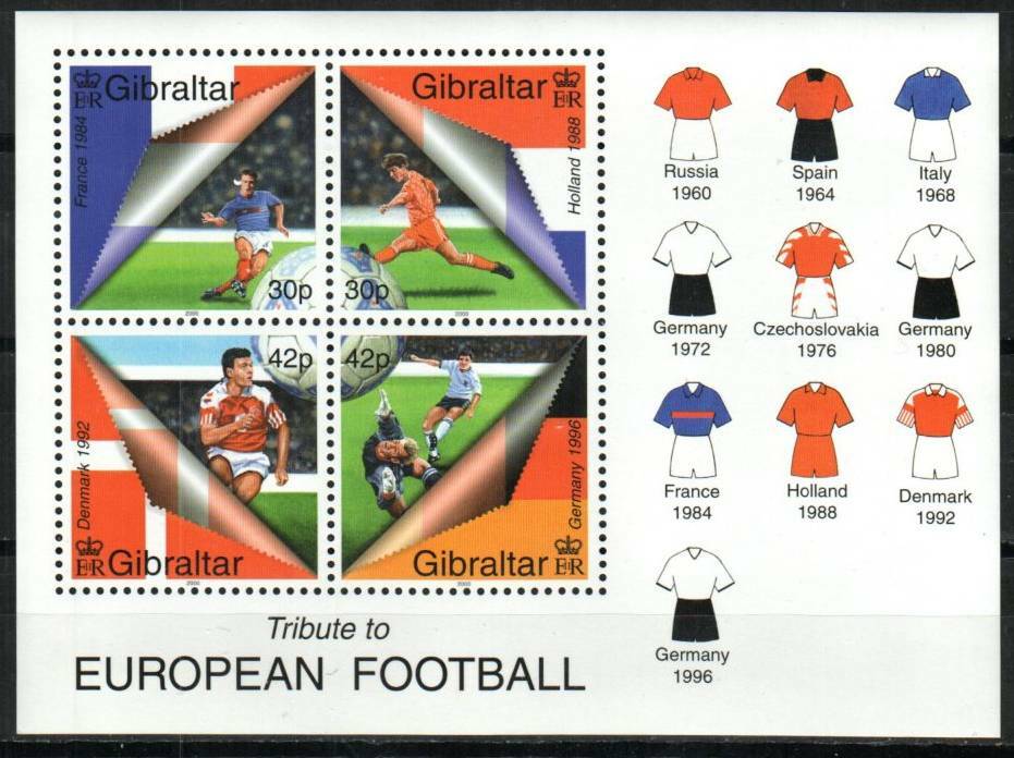 Gibraltar Stamp 835a  - European Soccer